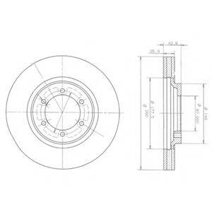 DELPHI BG3936 гальмівний диск