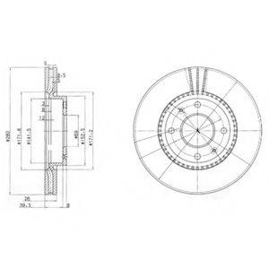 DELPHI BG4013 гальмівний диск