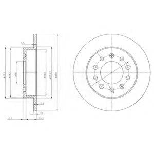 DELPHI BG3862 гальмівний диск