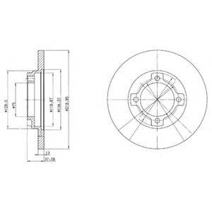 DELPHI BG3083 гальмівний диск