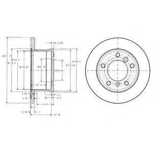 DELPHI BG3237C гальмівний диск