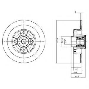 DELPHI BG9028RSC гальмівний диск