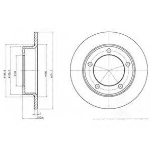 DELPHI BG2208 гальмівний диск