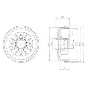 DELPHI BF270 Гальмівний барабан