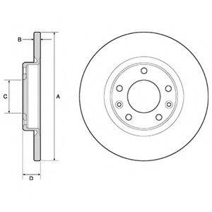 DELPHI BG4661C гальмівний диск