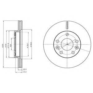 DELPHI BG4455C гальмівний диск