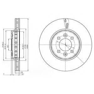 DELPHI BG4536C гальмівний диск