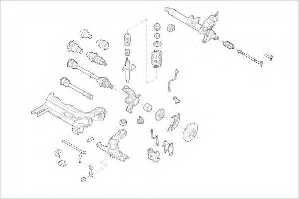 DELPHI VW08460F Підвіска колеса