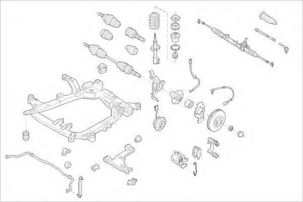 DELPHI OPEL15332F Підвіска колеса