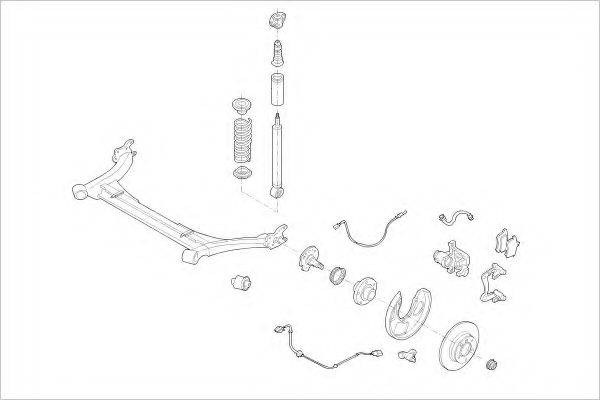 DELPHI AUDI05603R Підвіска колеса