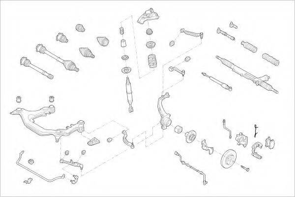 DELPHI VW08439F Підвіска колеса