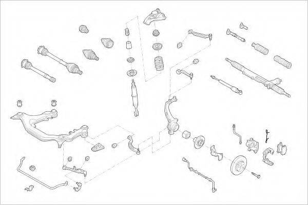 DELPHI VW08443F Підвіска колеса