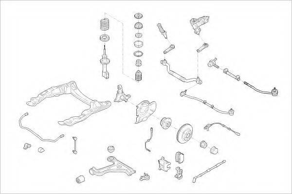 DELPHI OPEL15808F Підвіска колеса