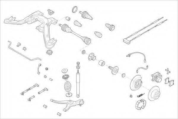 DELPHI OPEL15808R Підвіска колеса