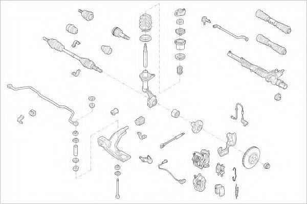 DELPHI OPEL07326F Підвіска колеса