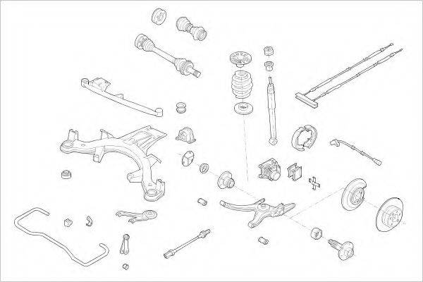 DELPHI OPEL01007R Підвіска колеса