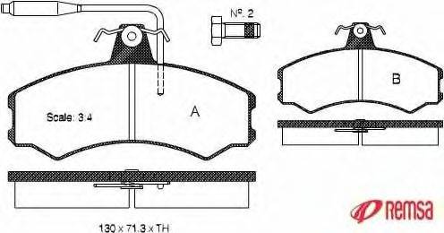 METZGER 014302 Комплект гальмівних колодок, дискове гальмо