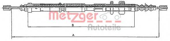 METZGER 104651 Трос, стоянкова гальмівна система