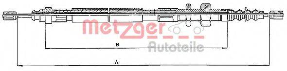 METZGER 104683 Трос, стоянкова гальмівна система