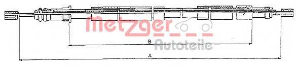 METZGER 106026 Трос, стоянкова гальмівна система