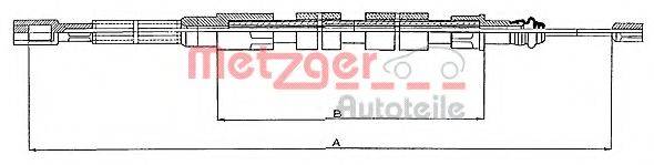 METZGER 10739 Трос, стоянкова гальмівна система