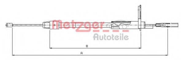 METZGER 109327 Трос, стоянкова гальмівна система