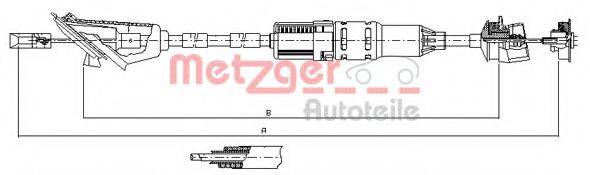 METZGER 113214 Трос, управління зчепленням