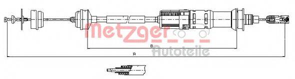 METZGER 113923 Трос, управління зчепленням