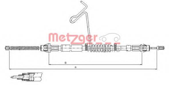 METZGER 115666 Трос, стоянкова гальмівна система