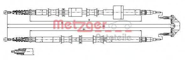 METZGER 115767 Трос, стоянкова гальмівна система