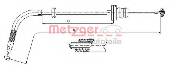 METZGER 127302 Тросик газу