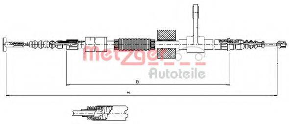 METZGER 25132 Трос, стоянкова гальмівна система