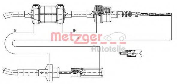 METZGER 4621 Трос, управління зчепленням