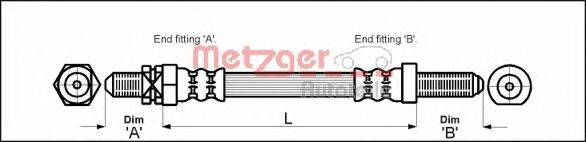 METZGER 4112102 Гальмівний шланг