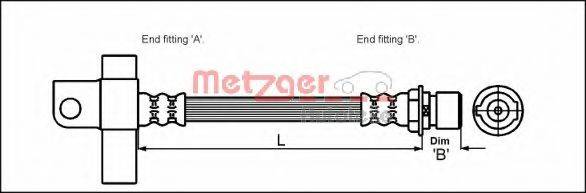 METZGER 4112508 Гальмівний шланг