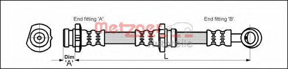 METZGER 4112055 Гальмівний шланг