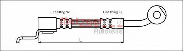 METZGER 4113522 Гальмівний шланг