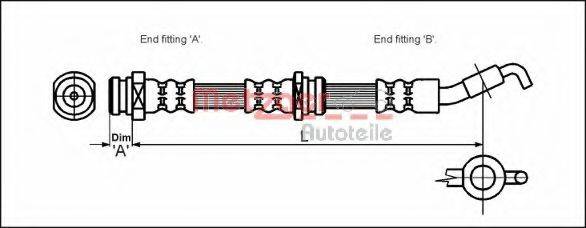 METZGER 4112267 Гальмівний шланг