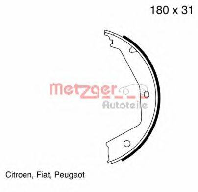 METZGER MG667 Комплект гальмівних колодок, стоянкова гальмівна система