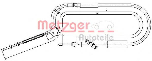 METZGER 109335 Трос, стоянкова гальмівна система