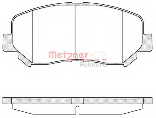 METZGER 1170788 Комплект гальмівних колодок, дискове гальмо