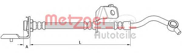 METZGER 4110819 Гальмівний шланг