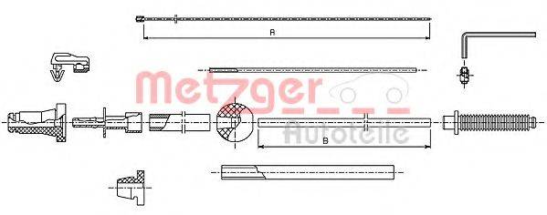 METZGER 101175 Тросик газу