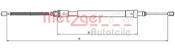 METZGER 104575 Трос, стоянкова гальмівна система