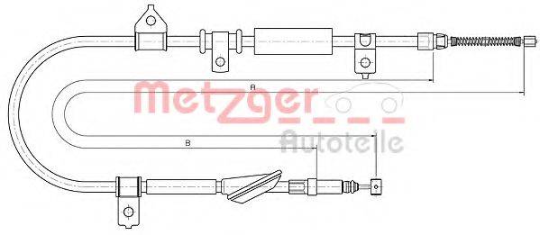 METZGER 105237 Трос, стоянкова гальмівна система