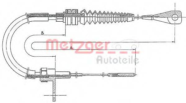 METZGER 110651 Тросик газу