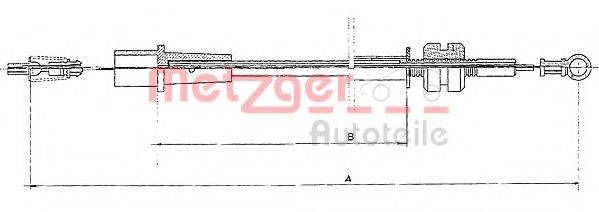 METZGER 111323 Тросик газу