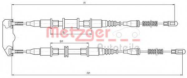 METZGER 11585 Трос, стоянкова гальмівна система