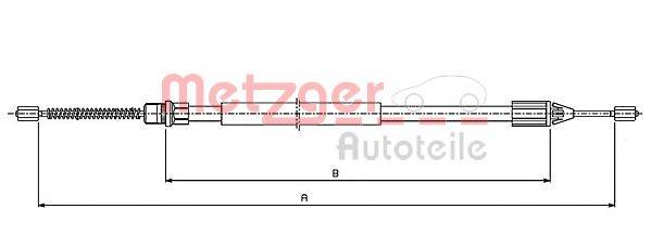 METZGER 106543 Трос, стоянкова гальмівна система