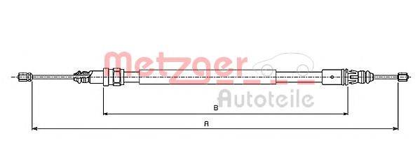 METZGER 106775 Трос, стоянкова гальмівна система